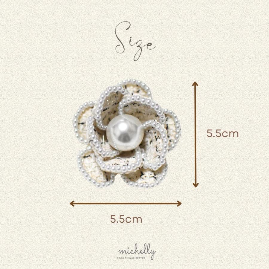 カメリア ブローチ パール ツイード 上品 入学式 卒業式 セレモニー フォーマル コサージュ | ブランド登録なし | 07