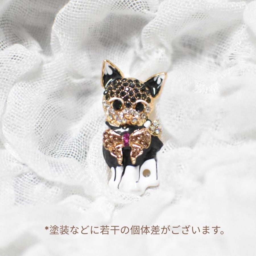 ブローチ 猫 ねこ ネコ ラインストーン キラキラ ゴールド リボン 大人かわいい おしゃれ ギフト プレゼント 母の日 爆買 | ブランド登録なし | 04