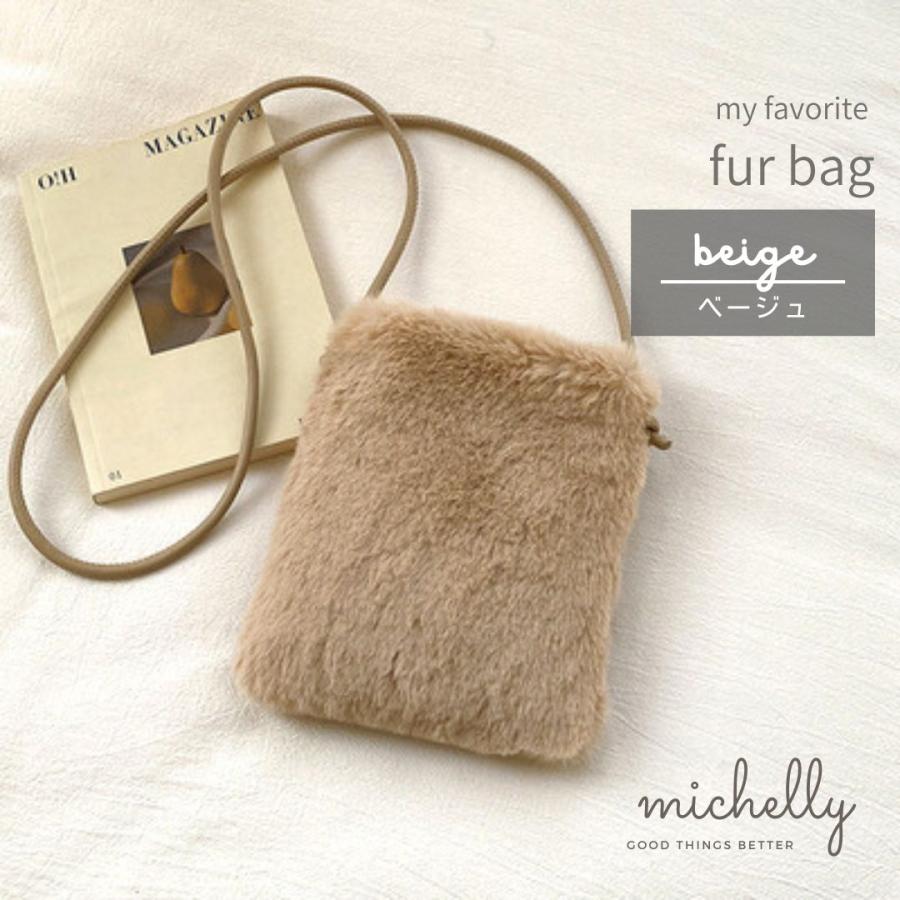 ファーバッグ ショルダー 斜めがけ レディース 小物 ミニ 小さめ きれいめ 秋 冬 軽い 黒 白 | ブランド登録なし | 04