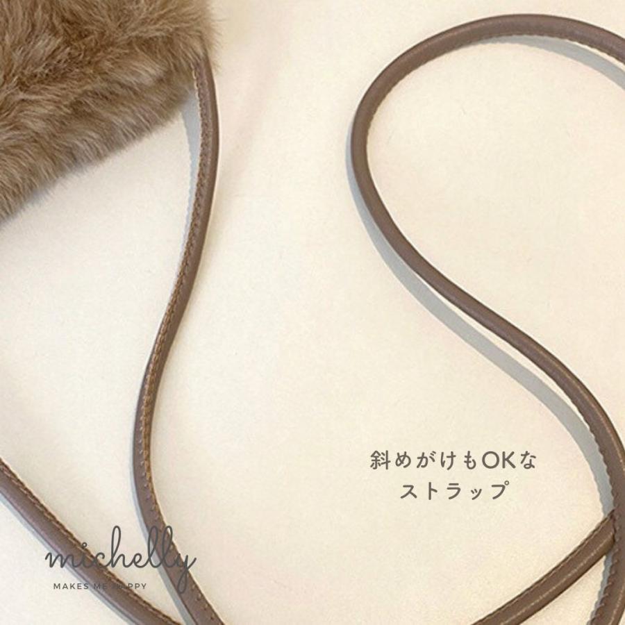 ファーバッグ ショルダー 斜めがけ レディース 小物 ミニ 小さめ きれいめ 秋 冬 軽い 黒 白 | ブランド登録なし | 09