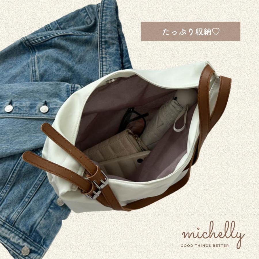 トートバッグ ナイロン レディース 黒 ショルダー 軽量 大きめ 通勤バッグ シンプル 大人 | ブランド登録なし | 03