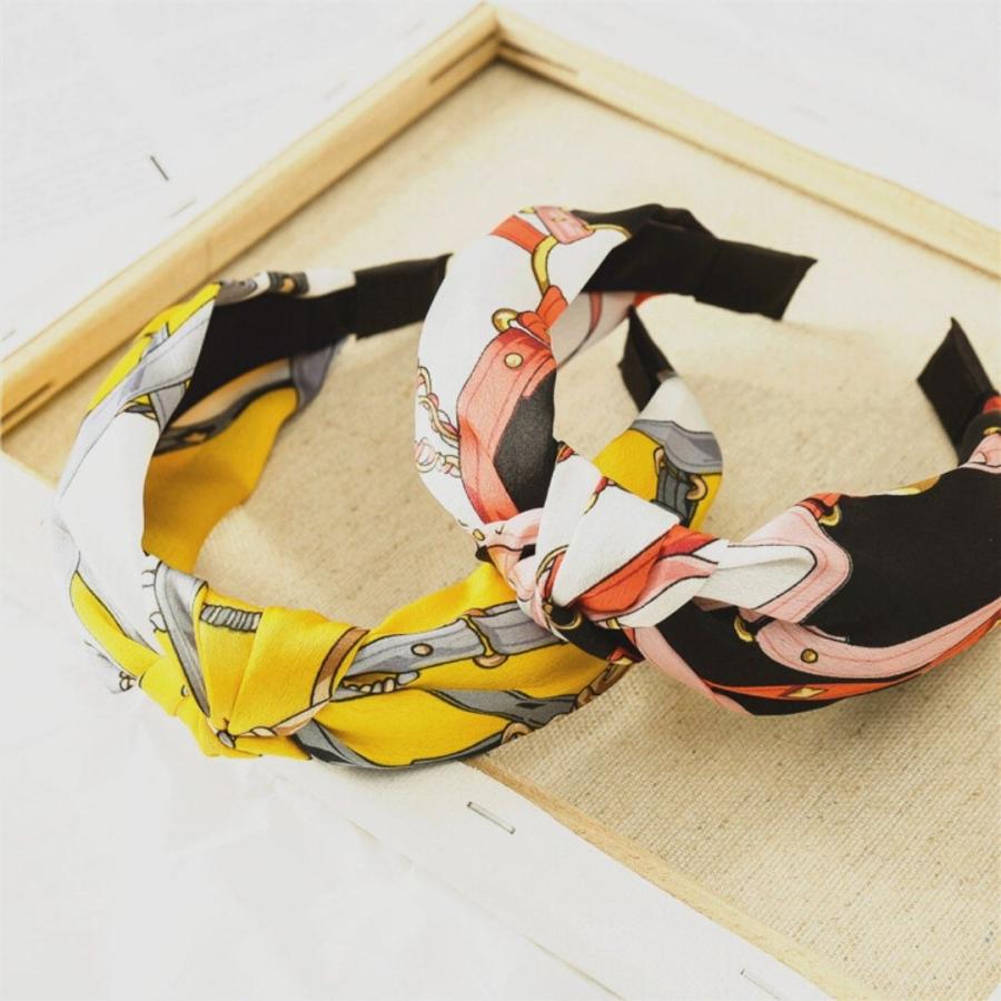 カチューシャ スカーフ柄 大人 アレンジ リボン ブルー イエロー ピンク グリーン 痛くない 20代 30代 40代 50代 | ブランド登録なし | 10