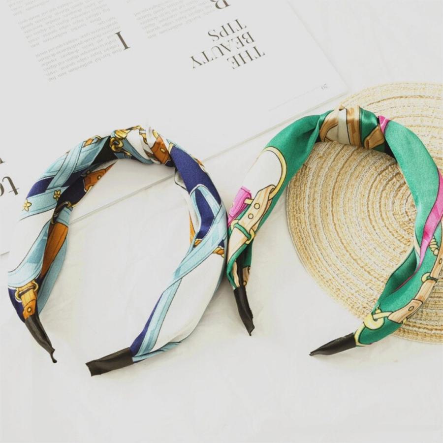 カチューシャ スカーフ柄 大人 アレンジ リボン ブルー イエロー ピンク グリーン 痛くない 20代 30代 40代 50代 | ブランド登録なし | 08