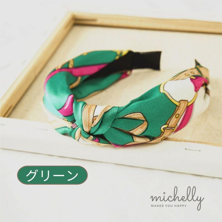 カチューシャ スカーフ柄 大人 アレンジ リボン ブルー イエロー ピンク グリーン 痛くない 20代 30代 40代 50代 | ブランド登録なし | 04