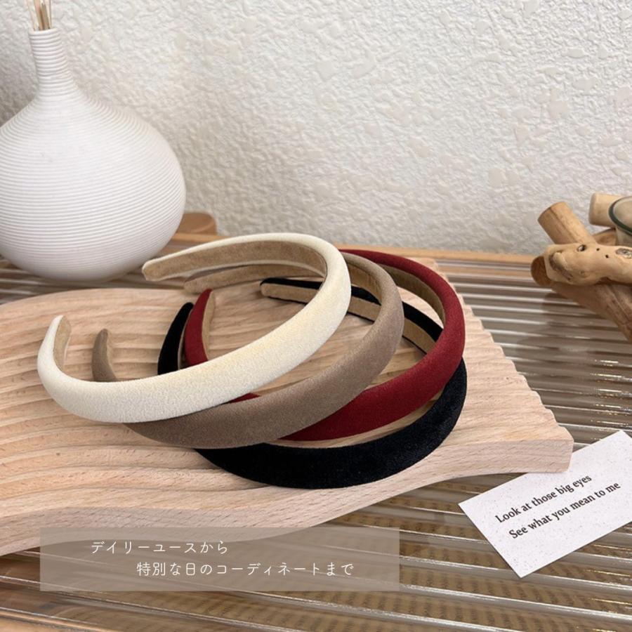 カチューシャ ベロア ベルベット 痛くない 細め 大人 シンプル レディース 黒 赤 ヘアアレンジ | ブランド登録なし | 13