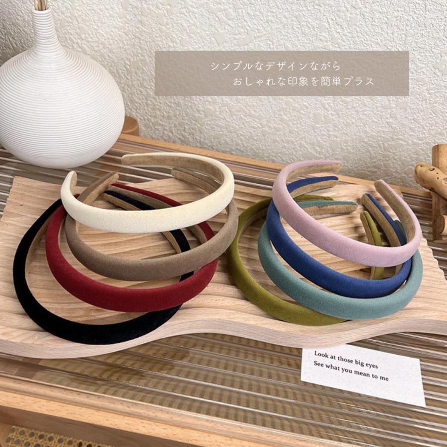 カチューシャ ベロア ベルベット 痛くない 細め 大人 シンプル レディース 黒 赤 ヘアアレンジ | ブランド登録なし | 11