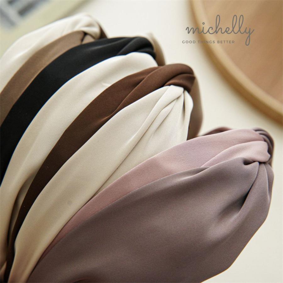 カチューシャ 幅広 ヘアアレンジ 痛くない バイカラー サテン 太め 黒 ピンク ツイスト 大人 | ブランド登録なし | 12