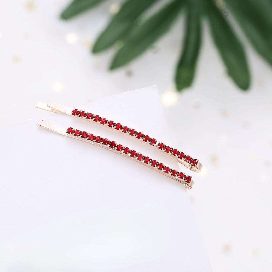ヘアピン ラインストーン 大人 前髪 結婚式 黒 赤 おしゃれ ヘア アクセサリー アレンジ セット | ブランド登録なし | 07