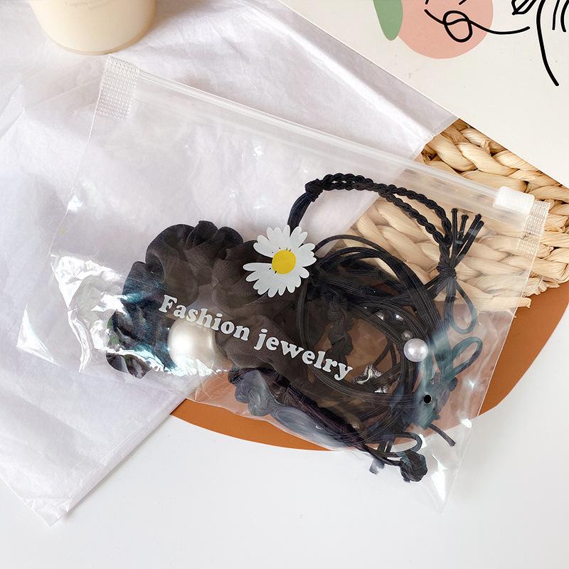 ヘアゴム 10点 セット シュシュ シンプル リボン 黒 ブラック ピンク 切れにくい 爆買 | ブランド登録なし | 03