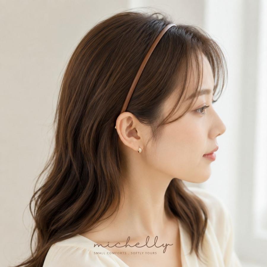 カチューシャ 細め レディース スリム レザー調 ヘアアクセサリー 大人 まとめ髪 シンプル 上品 痛くなりにくい きれいめ | ブランド登録なし | 10