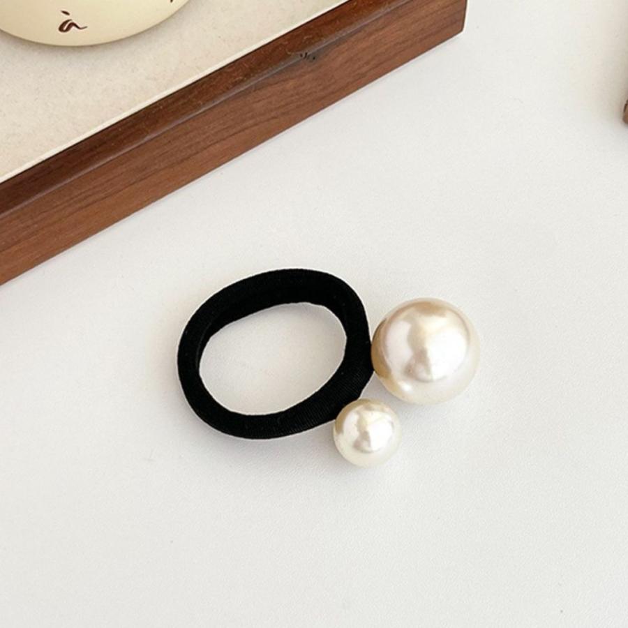 ヘアゴム パール 3本セット 保存バッグ付き シュシュ まとめ髪 大人可愛い 上品 ヘアアレンジ 簡単 髪ゴム | ブランド登録なし | 02