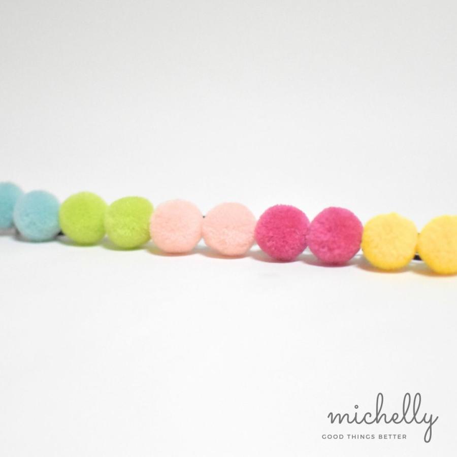 ヘアゴム ボンボン 10本セット 小さめ キッズ かわいい ピンク ピーチ ヘアアクセ 子ども用 | ブランド登録なし | 03