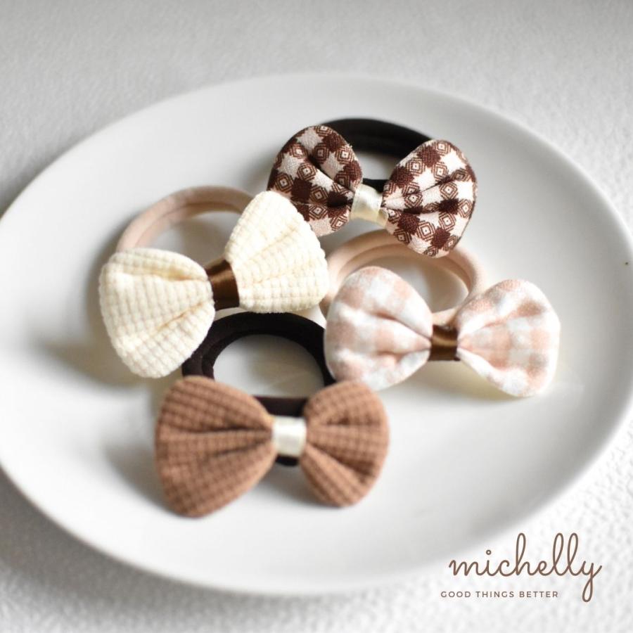 ヘアゴム フラワー リボン 4本セット キッズ 子ども おしゃれ 発表会 親子 姉妹コーデ 保存袋 ヘアアレンジ | ブランド登録なし | 07