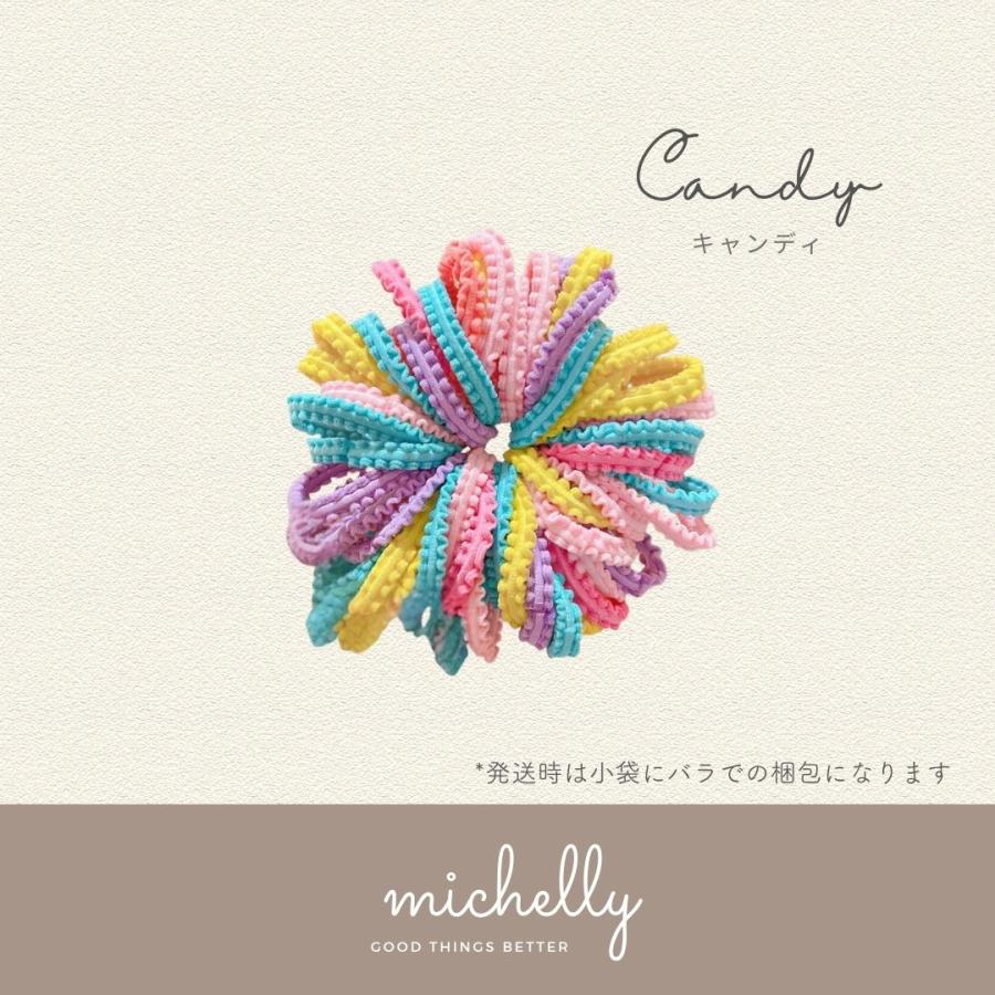 ヘアゴム フリル 50本セット カラフル ベビー キッズ 子ども 大人 ワンちゃん ヘアアレンジ  髪ゴム 姉妹 | ブランド登録なし | 01