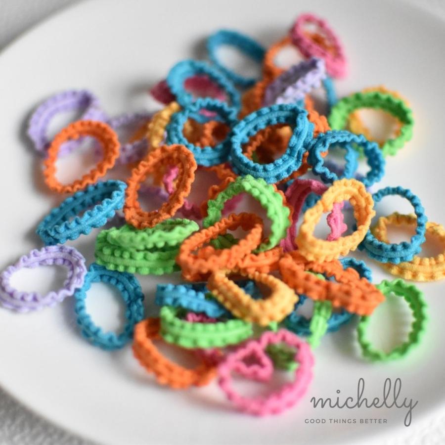 ヘアゴム フリル 50本セット カラフル ベビー キッズ 子ども 大人 ワンちゃん ヘアアレンジ  髪ゴム 姉妹 | ブランド登録なし | 07