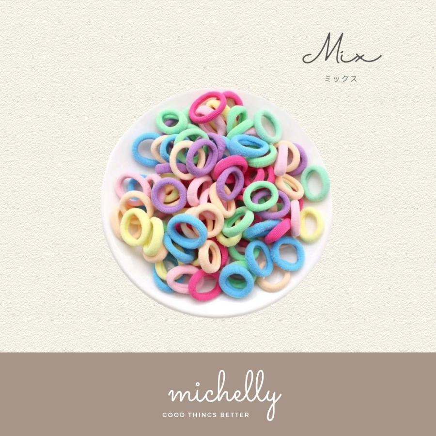ヘアゴム 100本セット カラフル ベビー キッズ 子ども 幼児 アレンジ 髪ゴム 姉妹 親子コーデ 収納ケース | ブランド登録なし | 03
