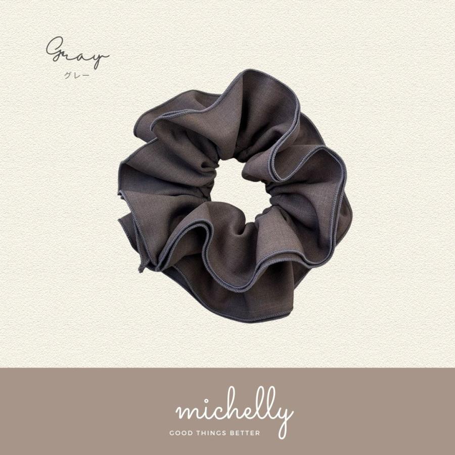 シュシュ 大きめ ビッグシュシュ 立体 フリル ヘアアレンジ まとめ髪 ヘアゴム 大人可愛い | ブランド登録なし | 02