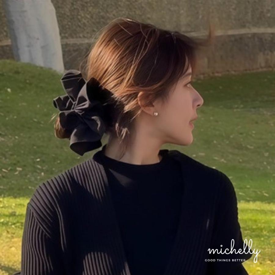 シュシュ 大きめ ビッグシュシュ 立体 フリル ヘアアレンジ まとめ髪 ヘアゴム 大人可愛い | ブランド登録なし | 07