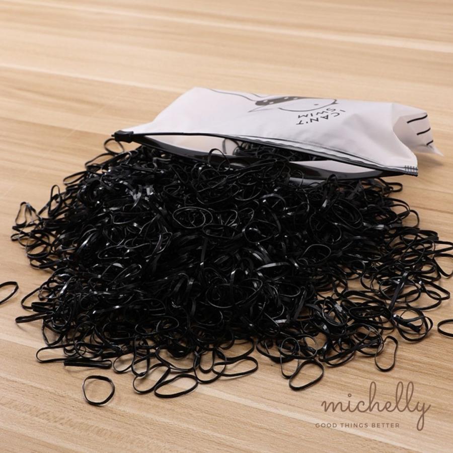 ヘアゴム シリコンゴム 480本 大容量 セット パステル クリア ドット ブラック 業務用 使い捨て キッズ 大人 カッター | ブランド登録なし | 04