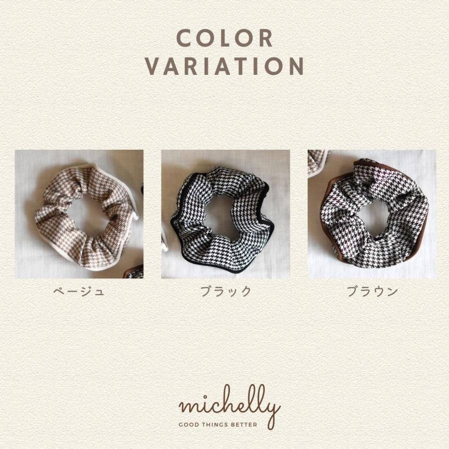 シュシュ 千鳥格子 ヘアゴム くすみカラー 大人可愛い 上品 ふんわり こなれ感 ヘアアレンジ おしゃれ | ブランド登録なし | 05
