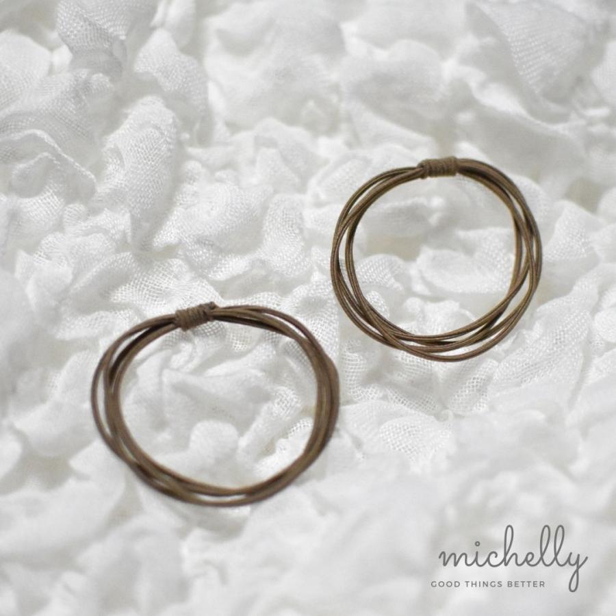 ヘアゴム 2本セット 細め シンプル 大人 おしゃれ 黒 茶 ベージュ ブラウン まとめ髪 通勤 通学 ナチュラル | ブランド登録なし | 10