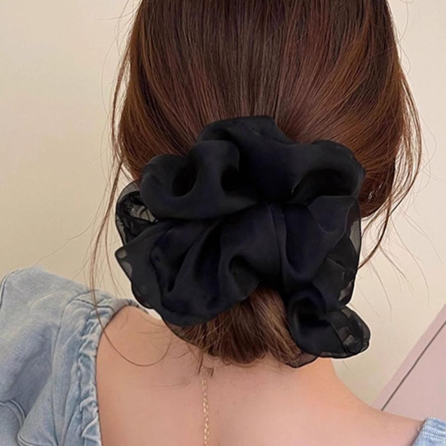 シュシュ 大きめ シフォン 約15cm ボリューム ヘアゴム 大人 上品 ふんわり きれいめ |  | 11