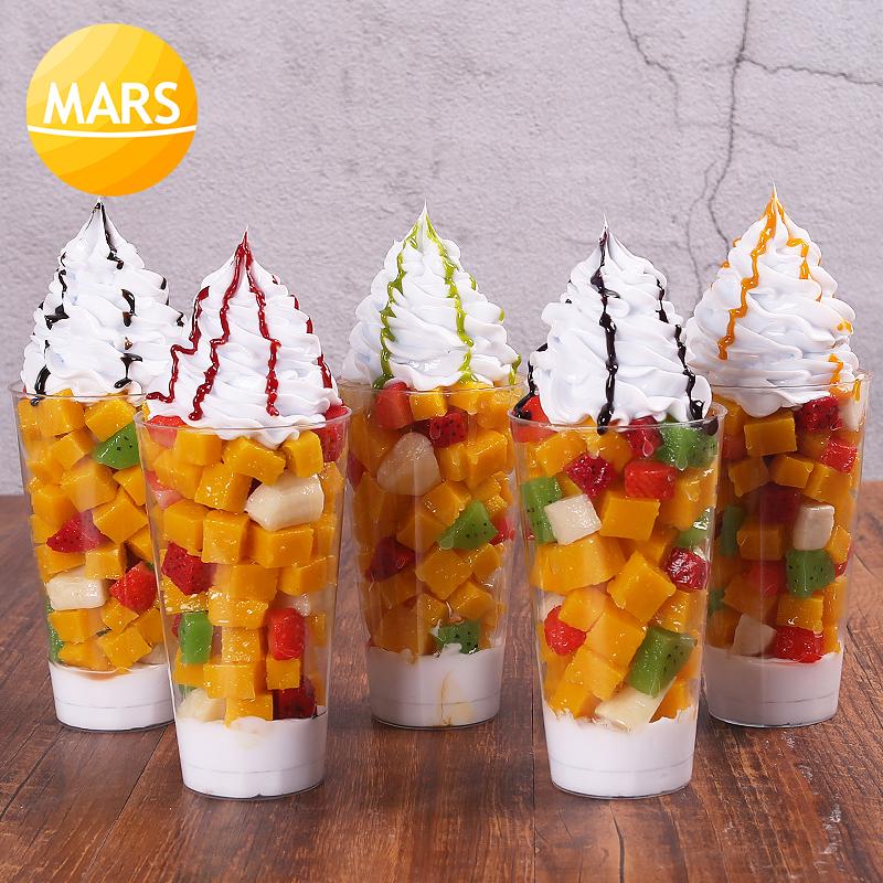 シミュレーション 700ml みちびしょっぷのシミュレーション サンデーアイスクリーム モデル モデル フルーツサンデー サンプル アイスクリーム キッチン家電 小道具 フェイクフード みちびしょっぷ モデル カスタム Aet