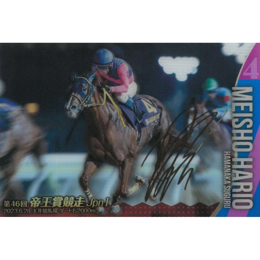 サラブレッドホースコレクション2 メイショウハリオ&浜中俊騎手直筆サイン サラブレッドホースコレクション 第2R No.2-025 メイショウハリオ