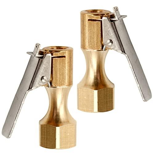 D.B.J タイヤエアチャック 2個セット カーエアーポンプスレッドノズルアダプター カーポンプアクセサリー 高速変換 ヘッドクリップタイプ