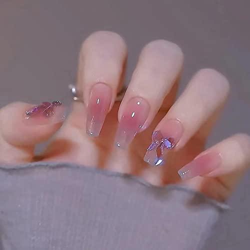 24枚入り ネイルチップ ちょうちょキラキラ ピンク グラデーションネイル B0b39gzdfy みちみちオンライン 通販 Yahoo ショッピング