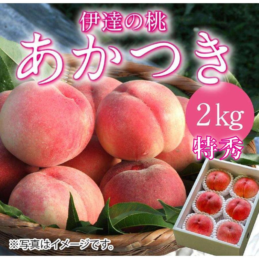伊達の桃 あかつき 【2kg】5〜7玉 特秀品（贈答用にも最適