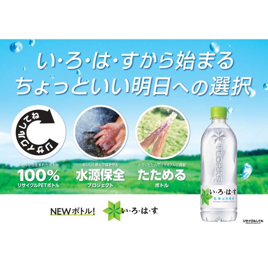 い・ろ・は・す 天然水540mlPET/24本入り/いろはす/ミネラルウォーター/岩手/花巻/軟水 | い・ろ・は・す | 03