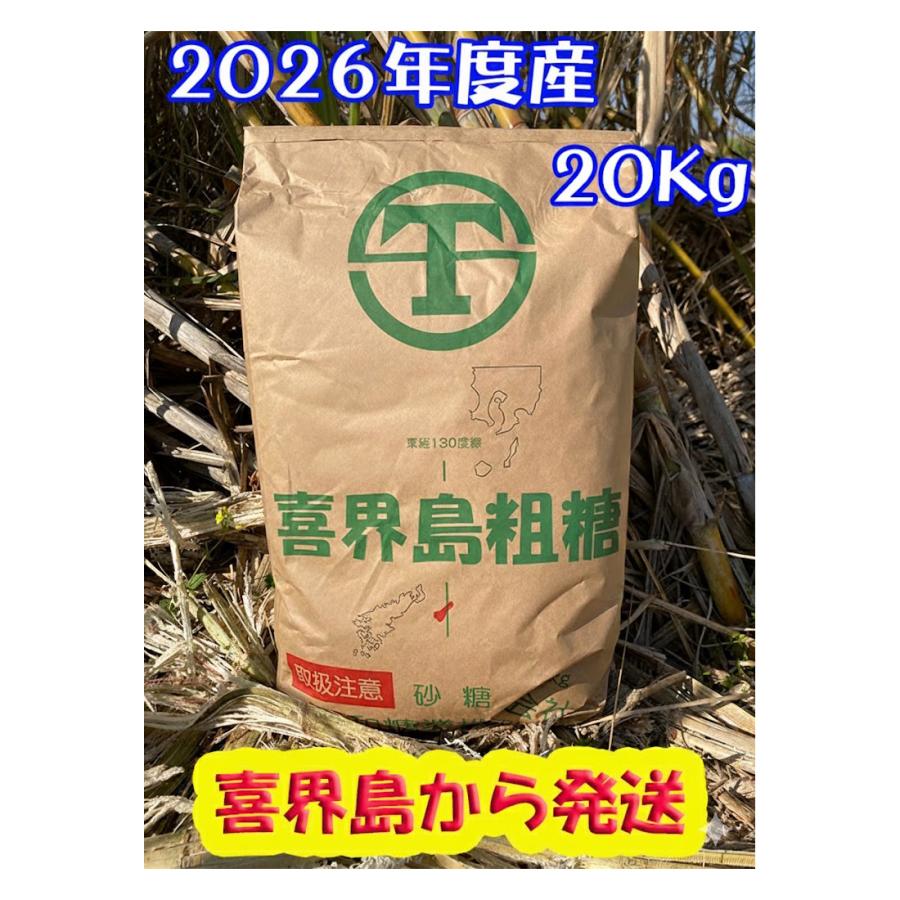 2026年度産 粗糖 生（ザラメ ざらめ）（20kg）3袋 業務用 「喜界島の農家からの発送」（きび砂糖 キビ砂糖 キビ糖 きび糖 さとうきび糖）（Yahoo!・道の島農園 ヤフー店）
