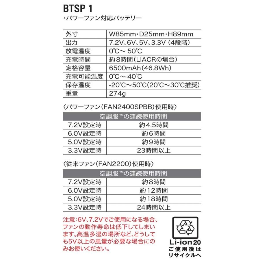 空調服 使い切り フルハーネス対応不織布製ジャンパー・大風量パワーファン・バッテリーセット 3190 アゼアス｜michioshop｜09