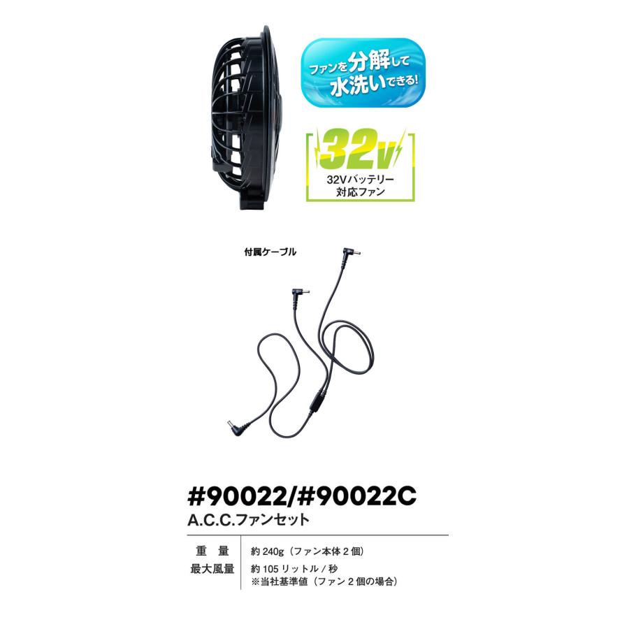 [5月入荷先行予約]アイズフロンティア A.C.C. 黒ファンバッテリーセット 90022 90023 32V対応 EFデバイス 2026年モデルの画像