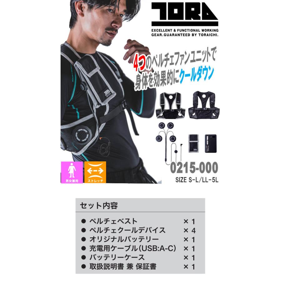 寅壱 ペルチェベストセット 0215-000 トライチ 熱中症対策 2025