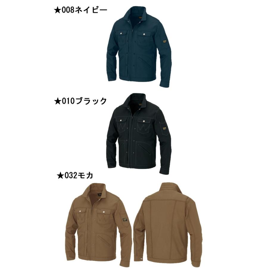 作業服 Wrangler ラングラー 長袖ジップアップジャケット 通年 AZ-64201 アイトス  大きいサイズ5L・6L｜michioshop｜02