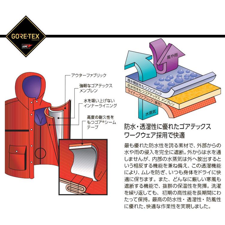 作業服 作業着 防水 警備 誘導 旭蝶 ゴアテックス GORE-TEX レイン