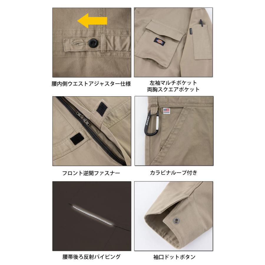 Dickies（ディッキーズ） 長袖つなぎ D-766 コーコス CO-COS T/C
