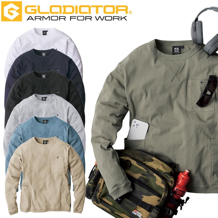 ウェア G-5 グラディエーター GLADIATOR 5ポケット長袖Tシャツ G-958 作業服 秋冬
