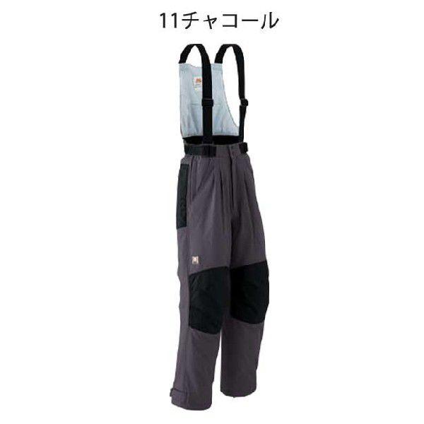 防寒服 旭蝶繊維 極寒サロペットパンツ(ツータック脇シャーリング