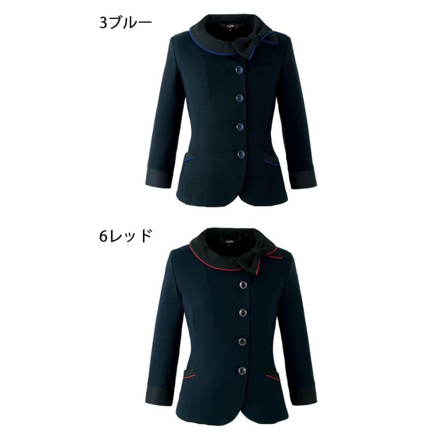 ジョア 事務服 制服 en joie アンジョア 七分袖オーバーブラウス 26608