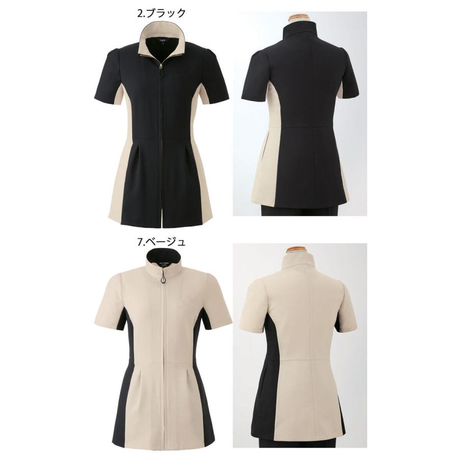 クリニック 受付 美容医療 サロン 制服 ユニフォーム en joie アンジョア チュニックジャケット 42050  シャドウスタイル ジョア クリニック 受付 美容医療 サロン 制服 ユニフォーム en joie