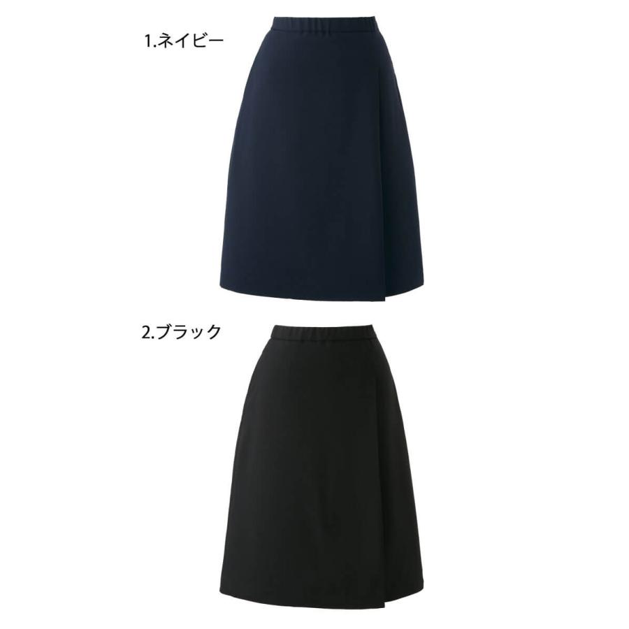 オフィス　事務服　制服　フレキシブルサージシリーズ　joie　サイズ17号・19号　ラップキュロット　en　71416　アンジョア