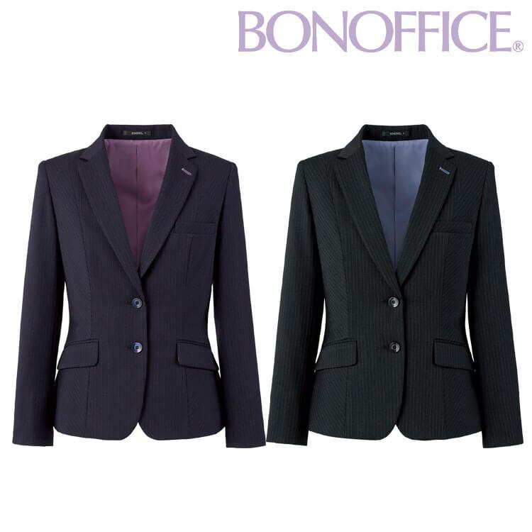 事務服 制服 BONOFFICE ボンオフィス 長袖 ジャケット AJ0287 A231シリーズ シェイドフィットストライプ ボンマックス ボンマックス（BONMAX） 事務服 制服 BONOFFICE ボンオフィス 長袖