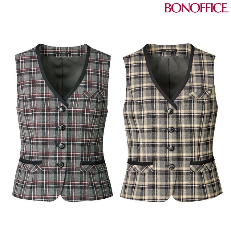 事務服 制服  BONOFFICE ボンオフィス ベスト AV1282  サイズ17号・19号 A214シリーズ  ボンマックス｜michioshop