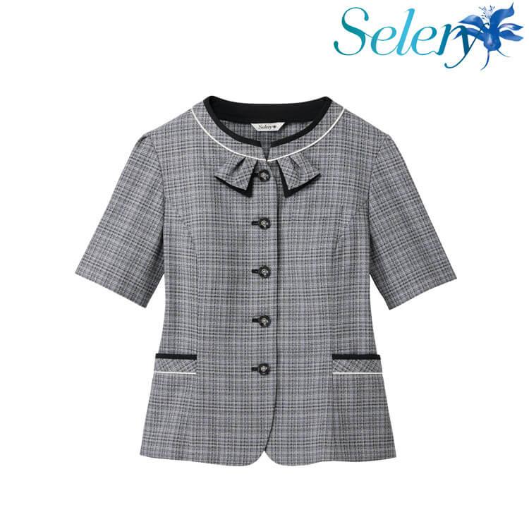 事務服 制服 オフィス セロリー selery オーバーブラウス  S-51620 サイズ5号〜19号 2025年春夏新作 カリスツイード セロリー（SELERY） 事務服 制服 オーバーブラウス S-51620 サイズ5号