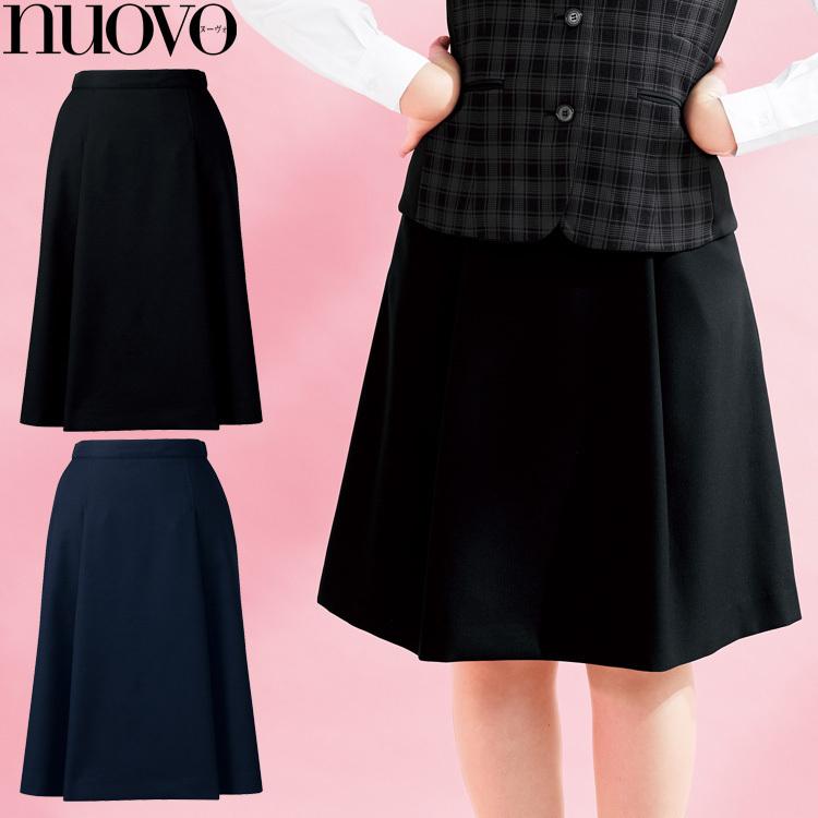 オフィス 事務服 制服 フォーク ヌーヴォ FOLK nuovo 脇ゴムソフトプリーツスカート FS46011 サイズ19号・21号・23号 オフィス 事務服 制服 フォーク ヌーヴォ FOLK nuovo 脇ゴムソフト