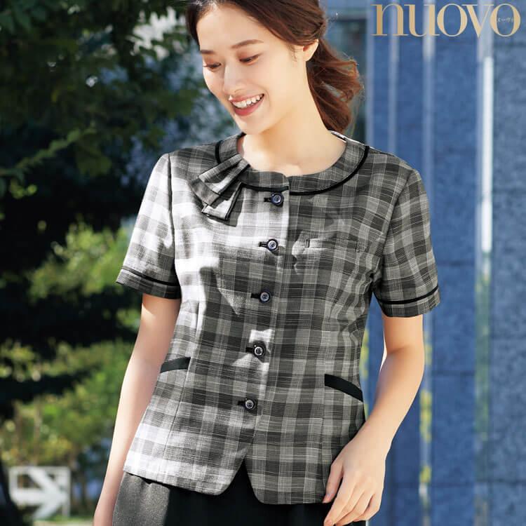 事務服 制服 オフィス FOLK フォーク nuovo ヌーヴォ オーバーブラウス FB71453 5〜17号 事務服 オフィス FOLK フォーク nuovo ヌーヴォ オーバーブラウス
