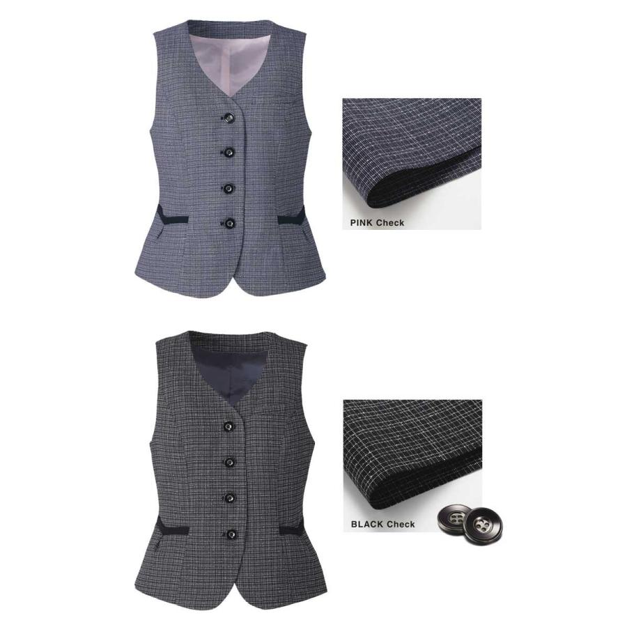 事務服 制服 ENJOY エンジョイ ベスト EAV684 ツイーディーチェック カーシーカシマ大きいサイズ19号 カーシーカシマ 事務服 制服 ENJOY エンジョイ ベスト EAV684 ツ